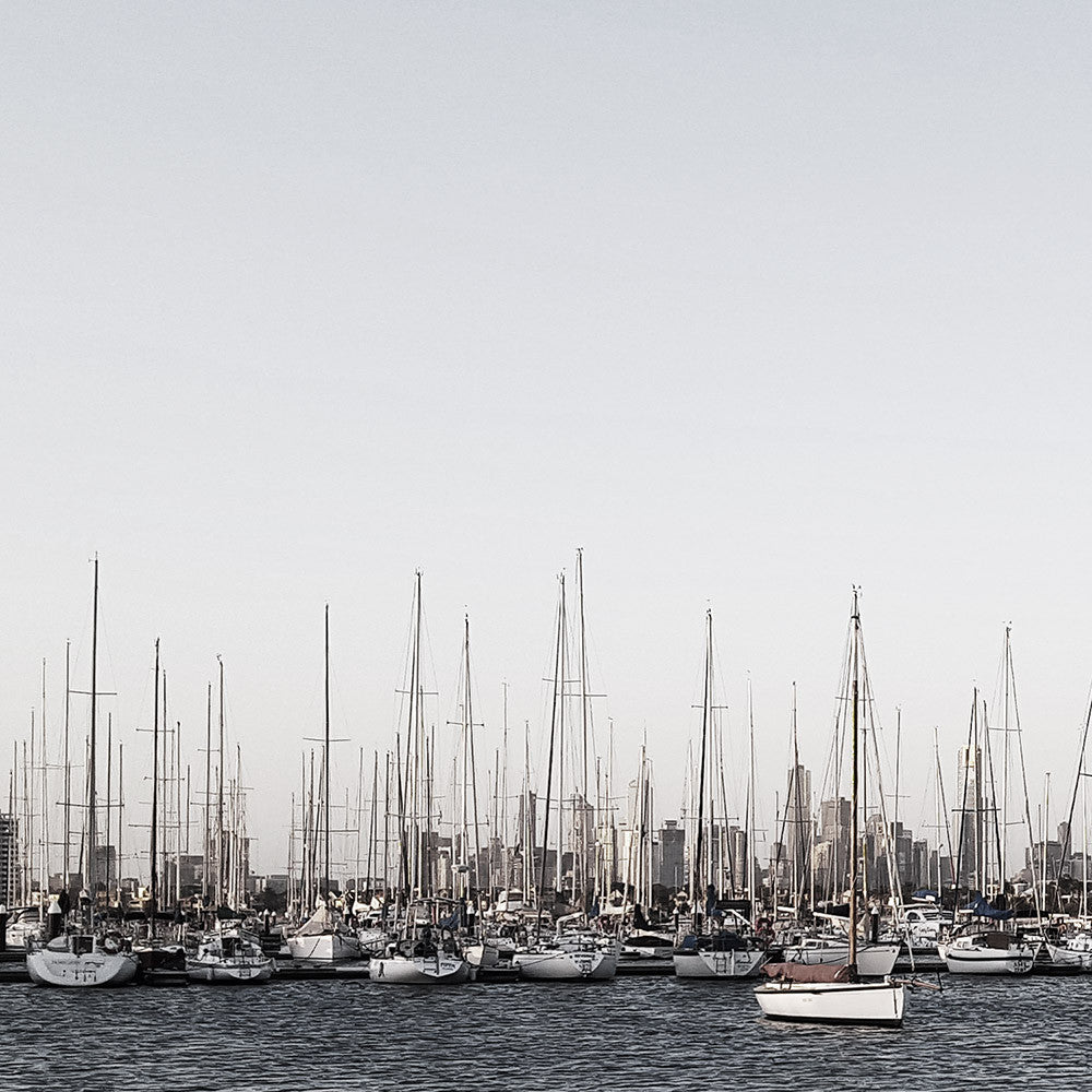 View From A Pier 1-2 - Melbourne.Monochrome