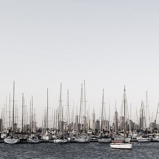 View From A Pier 1-2 - Melbourne.Monochrome