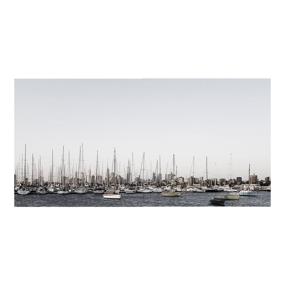 View From A Pier - Melbourne.Monochrome